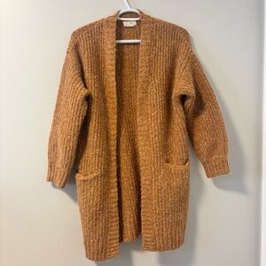 Kaisley Cozy Brown Open-Front Cardigan XS